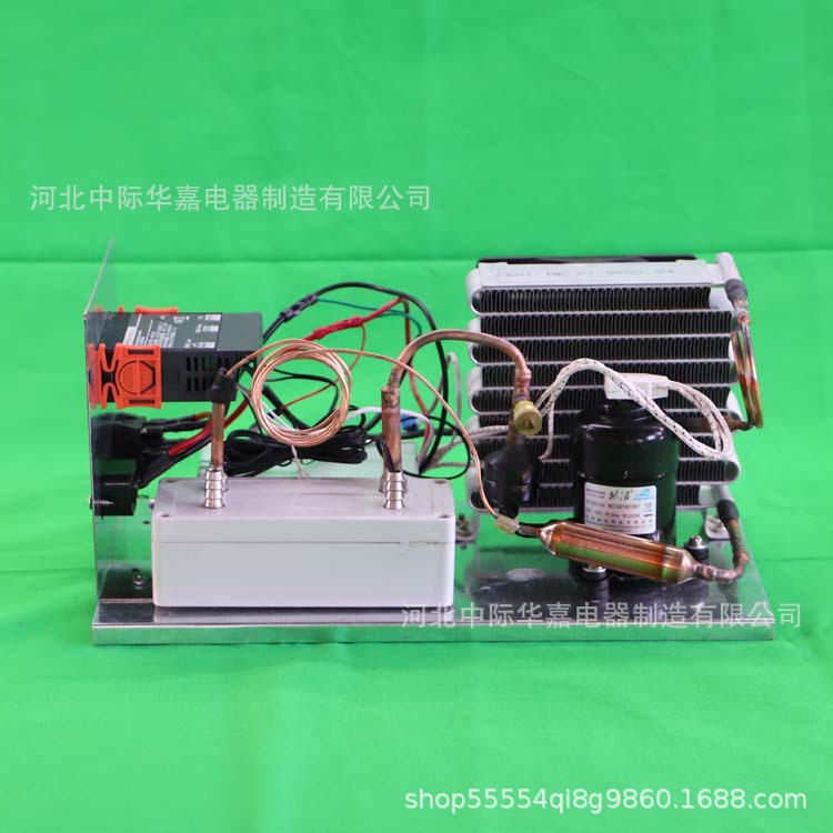 wh19dc直流微型冷水机压缩机制冷不锈钢换热器冷热水交换器12v24v