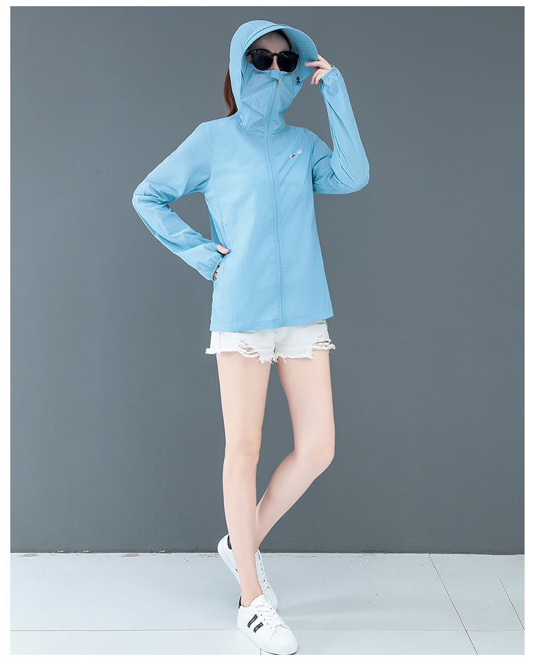 冰丝防晒衣女夏季2021新款韩版长袖薄款户外骑车服防紫外线外套衫