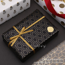 烫金商务礼品纸 情人节日礼物盒装饰伴手礼圣诞节新年年会包装纸