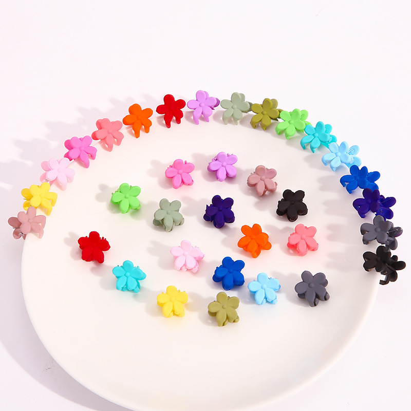 儿童糖果色彩色发夹女童碎发小花抓夹可爱发卡头饰夹子发饰女孩