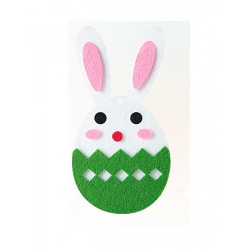 Cross-Border Wholesale Easter Handmade Rabbit Egg Chicken Hanging Style Ornament Processing Felt Decorative Products