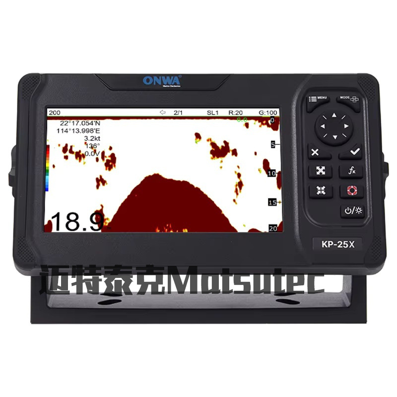 ONWA KP-25F 5英寸全球定位系统海图绘图仪探鱼器/带回声测深仪/