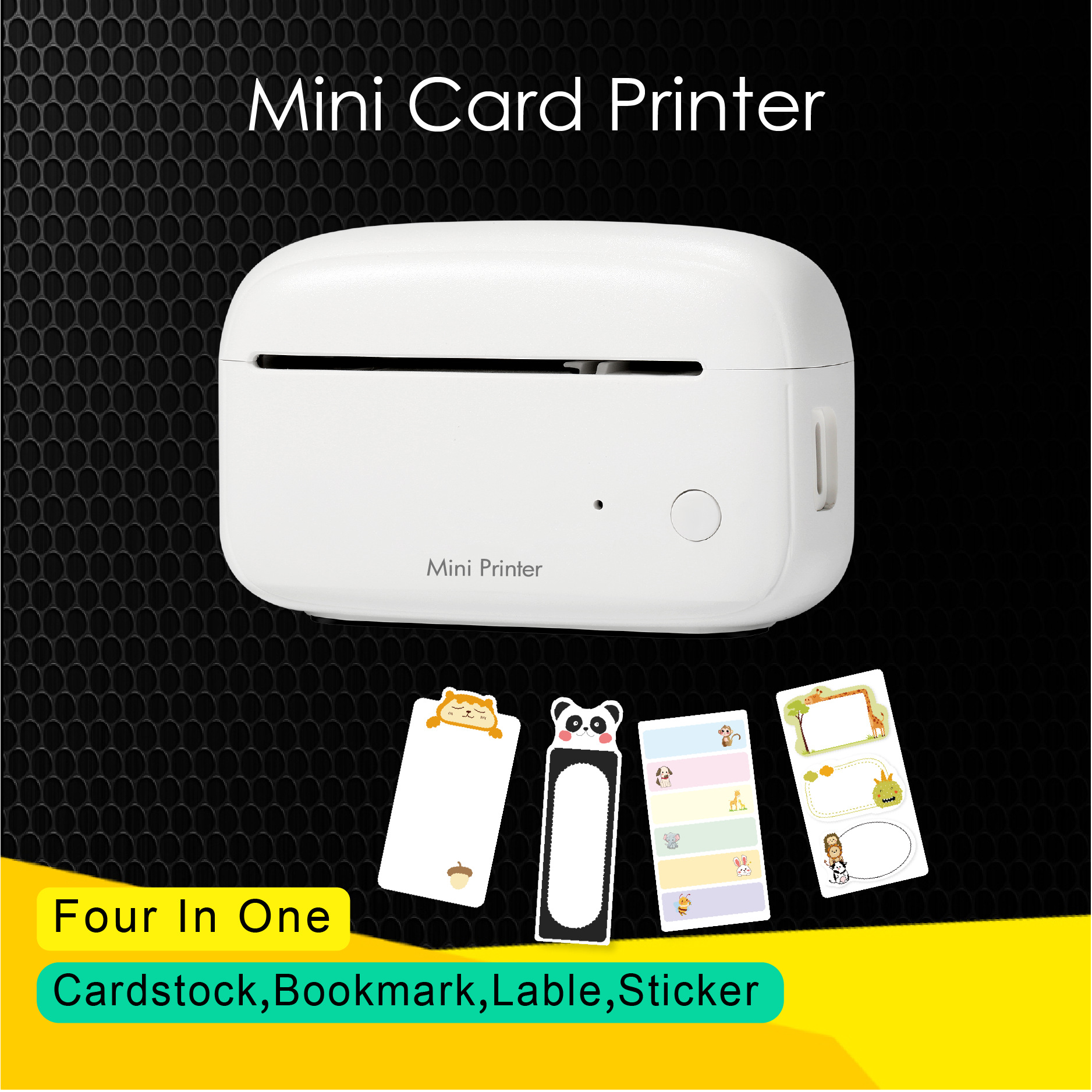 mini 迷你卡片打印机热敏标签条码书签贴纸照片diy错题打印机