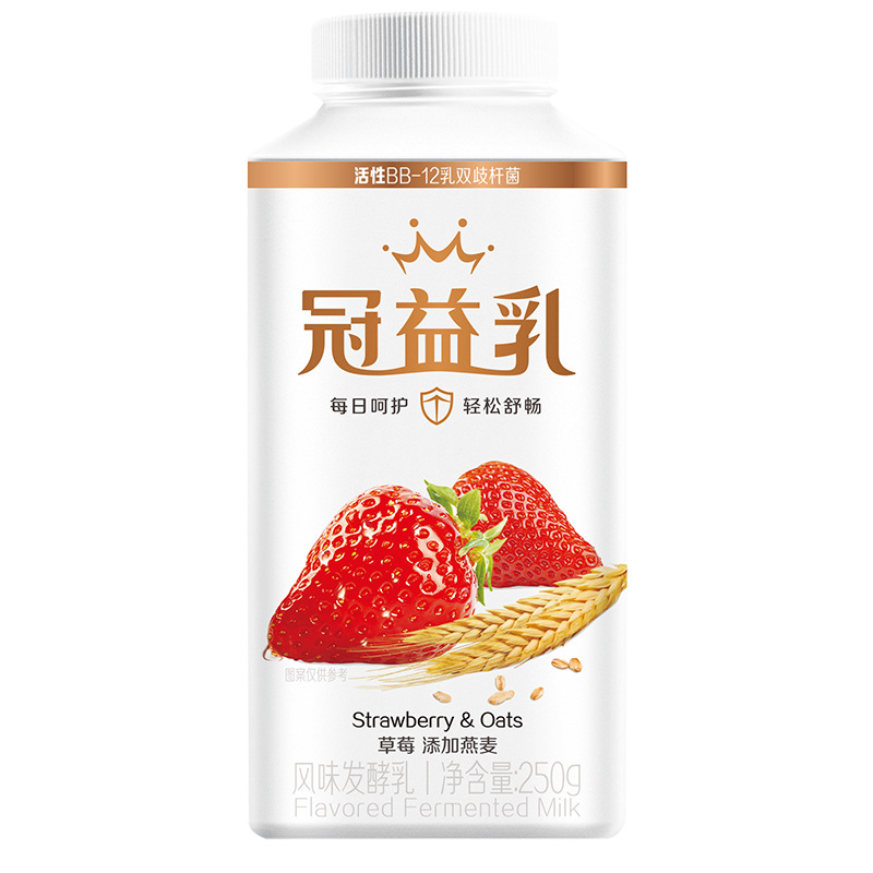 蒙牛冠益乳酸奶燕麦核桃桃莓味250g原味椰果果粒发酵乳酸牛奶