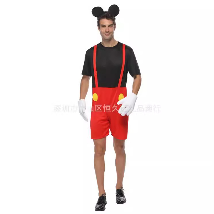 万圣节服装欧美嬉皮士衣服成人男恶搞男款米奇cosplay服装-阿里巴巴