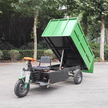 厂家定制电动翻斗车 电动三轮翻斗车 加工加高车厢三轮电动自卸车