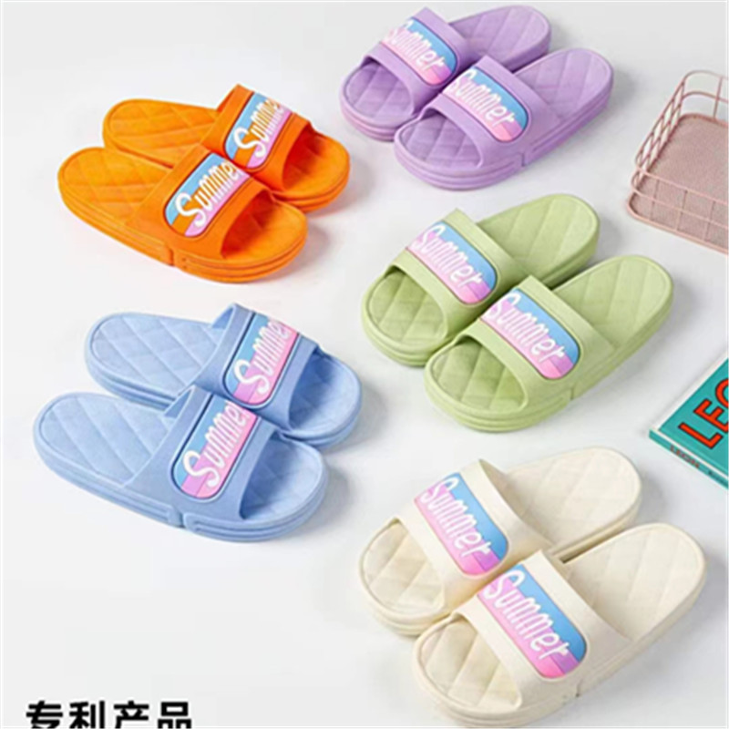 Fashion Trend Thick Bottom Women's Home Slippers Non-Slip Wear-Resistant Women's Home Platform Slippers Wu Chuan Plastic Slippers