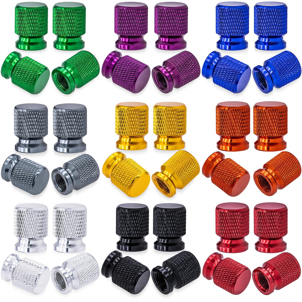 现货精致网纹12mm气门嘴帽气门盖铝合金拧紧式气车摩托车通用