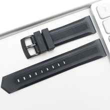 鸿空硅胶橡胶带 手表带 适配豪林肯|摩纳哥|卡莱拉22mm黑色