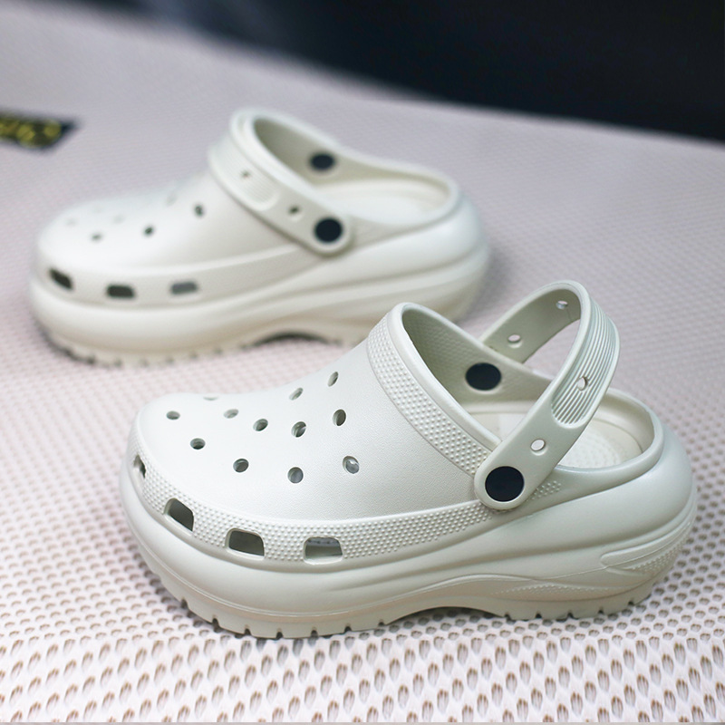 拖鞋女夏季外穿洞洞鞋厚底新款女鞋子slippers高跟鞋eva凉拖shoes