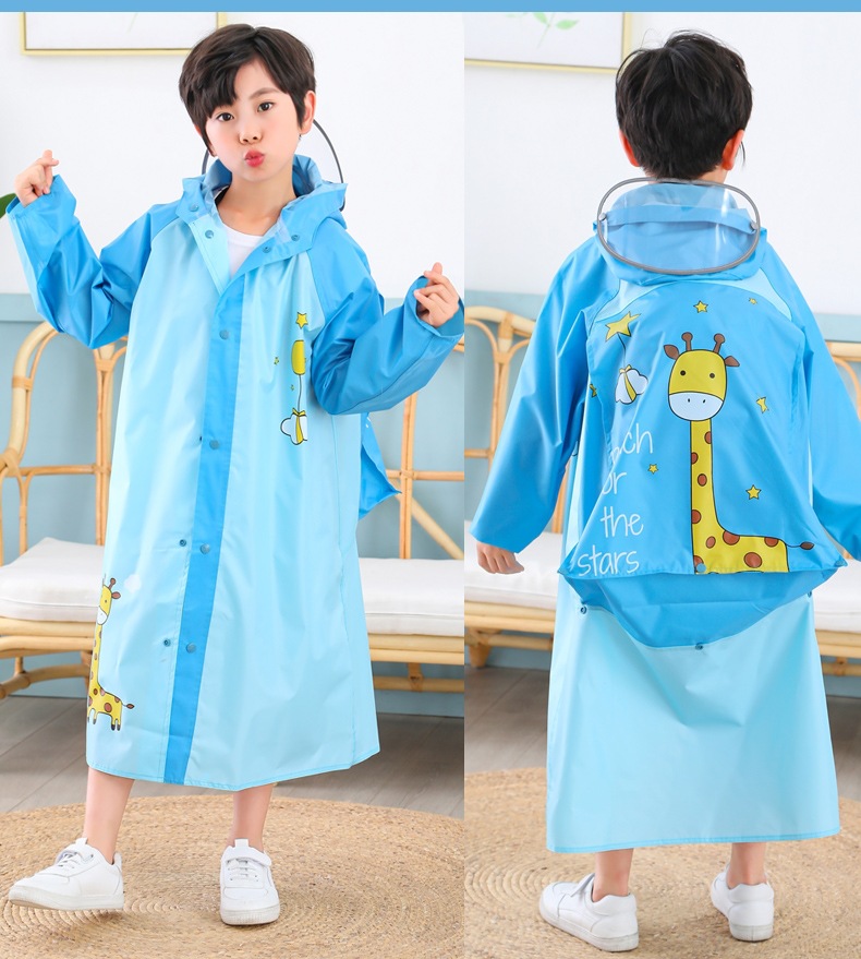 正品天堂n007yt背囊式可爱儿童雨衣带书包位学生雨披男女儿童