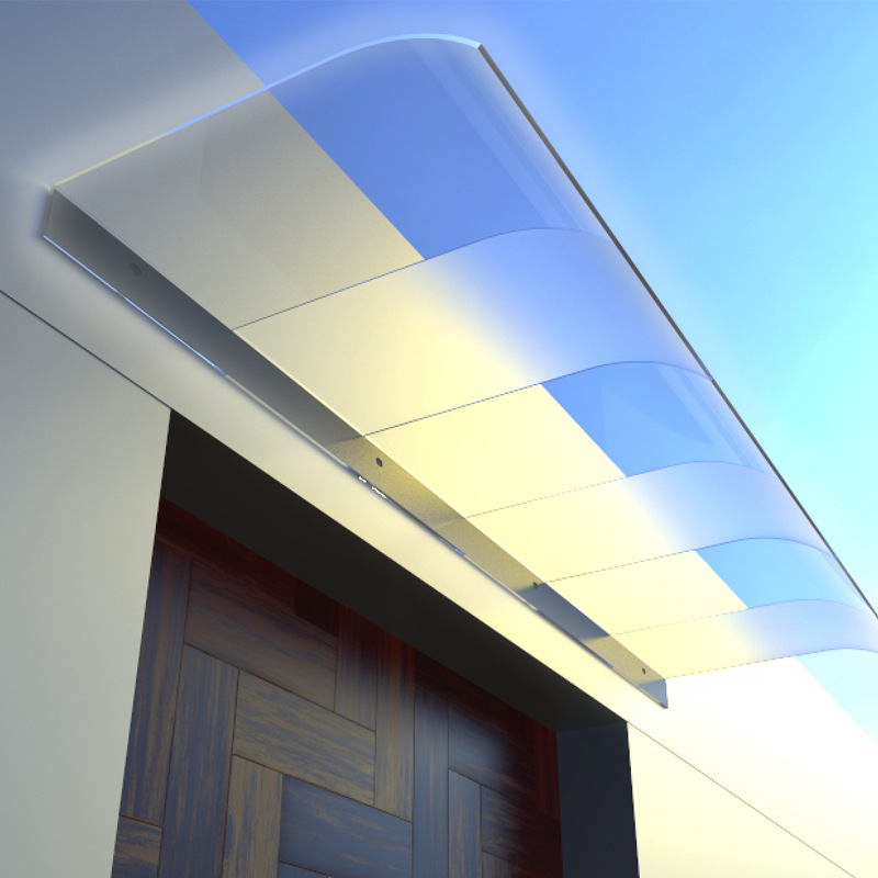 无支架隐形雨篷透明有机玻璃雨棚露台阳台门窗蓬雨搭遮雨遮阳篷