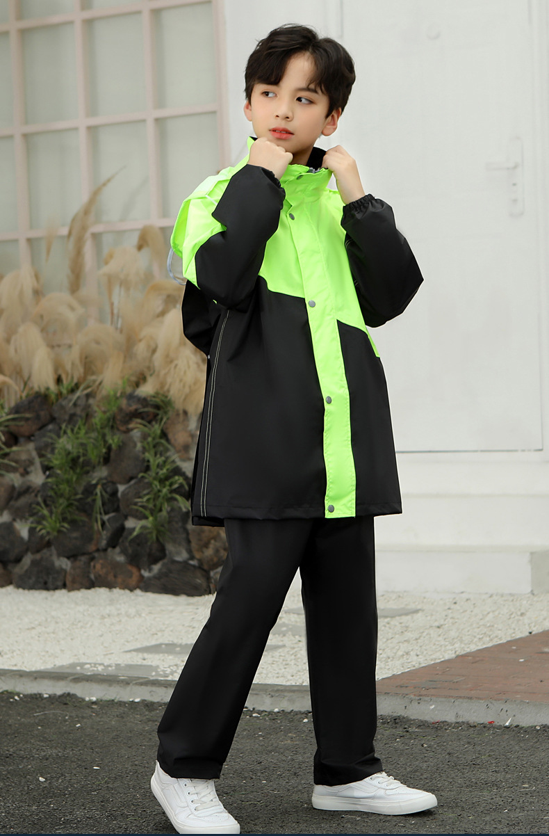 时尚儿童雨衣雨裤分体套装男女童中小学生幼儿园全身连体雨披户外