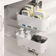 厨房橱柜可伸缩抽屉式置物架多功能免打孔夹缝抽拉式收纳盒收纳架