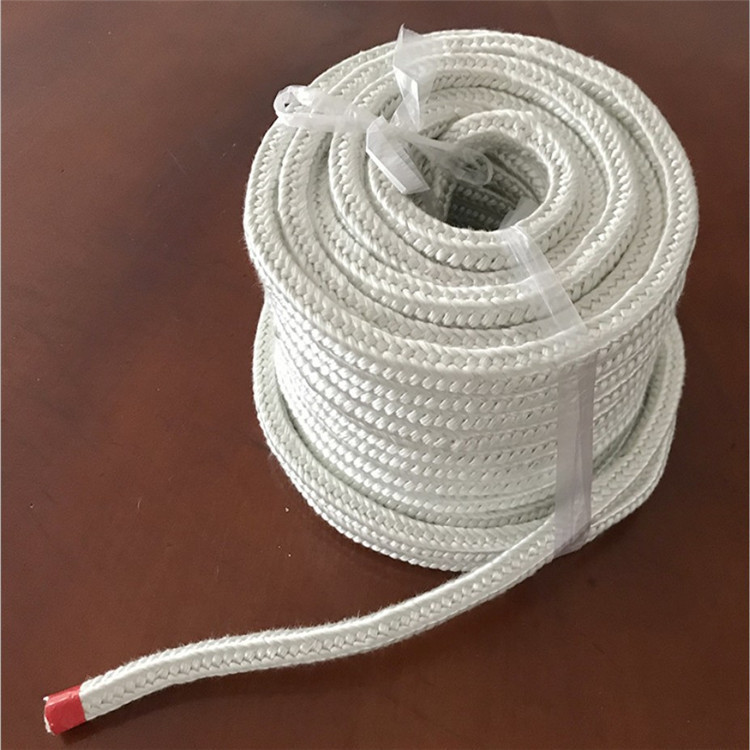 供应玻璃纤维圆绳白色玻纤绳编织密封绳防火阻燃可定制