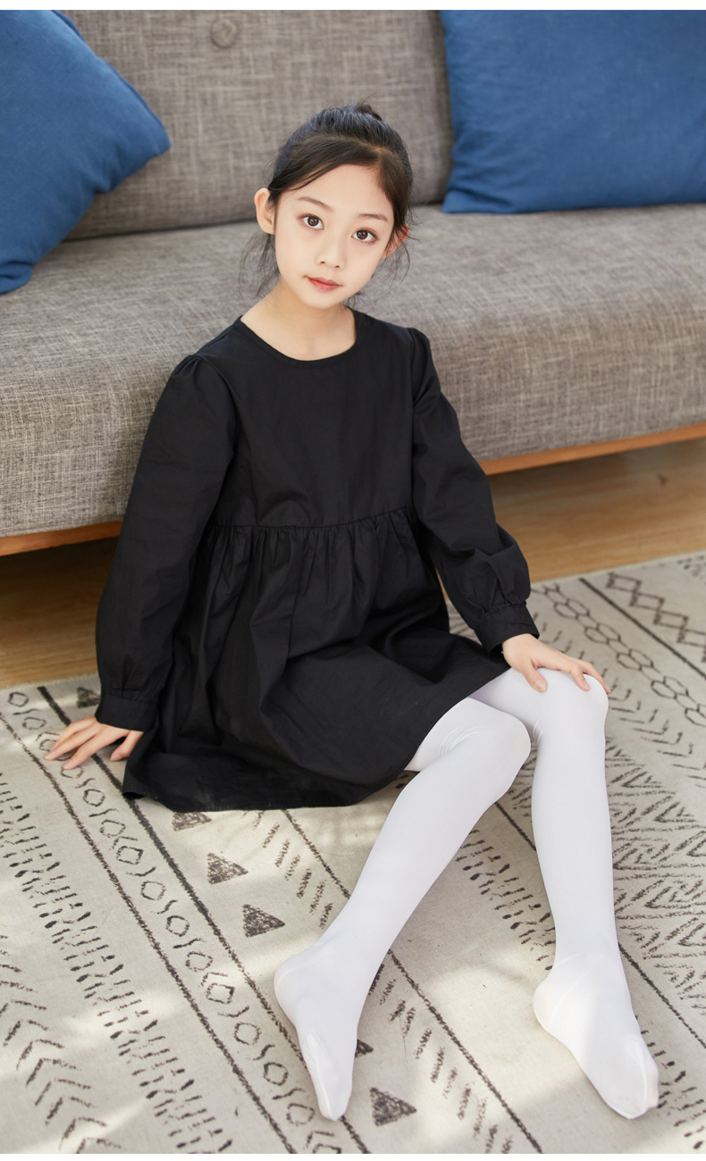 儿童舞蹈袜防滑秋冬加绒厚款抗起球女童打底裤外穿薄绒宝宝连裤袜