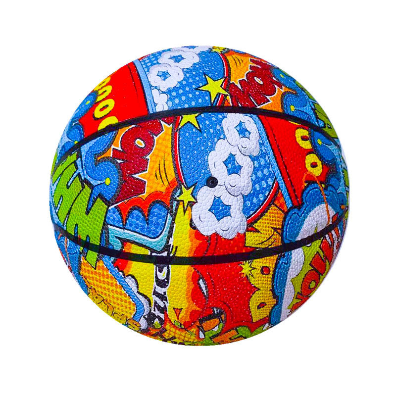 彩绘涂鸦大学生街头篮球吸湿耐磨强抓地室内外训练比赛专用球批发