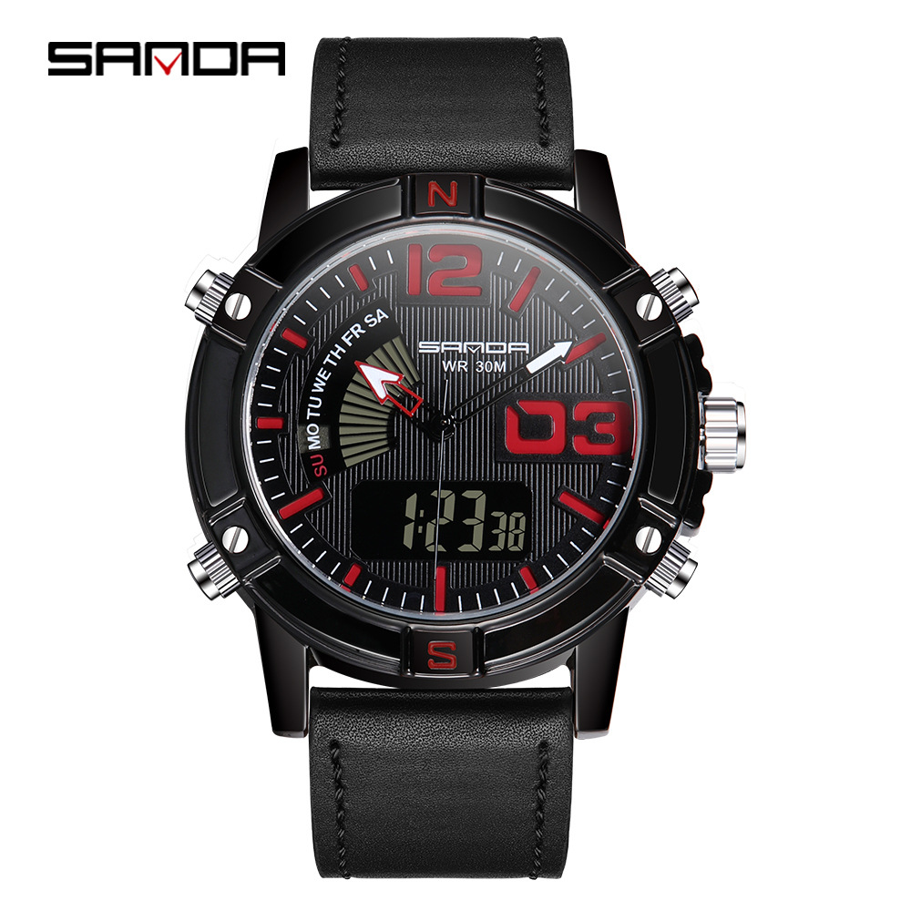 三达新款运动手表男学生初中户外防水战术青少年电子厂家一件代发