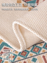 Z54G复古棉麻波西米亚加厚沙发垫编制棉线坐垫四季通用沙发套