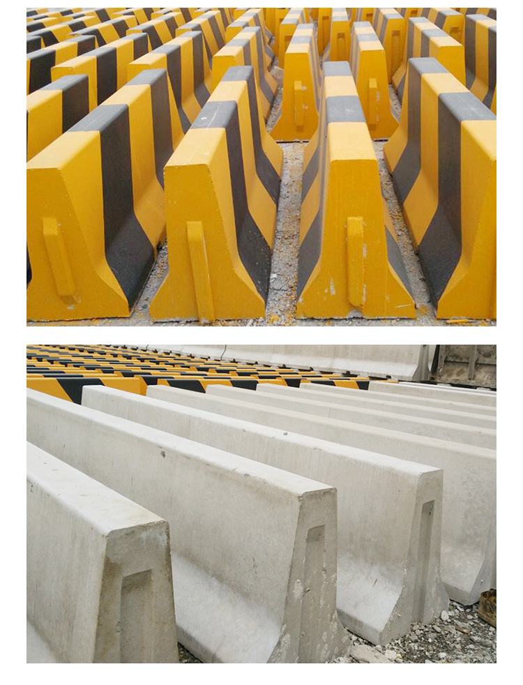 厂家直供道路公路黄黑斜纹水泥隔离墩混凝土隔离墩公路安全隔离带
