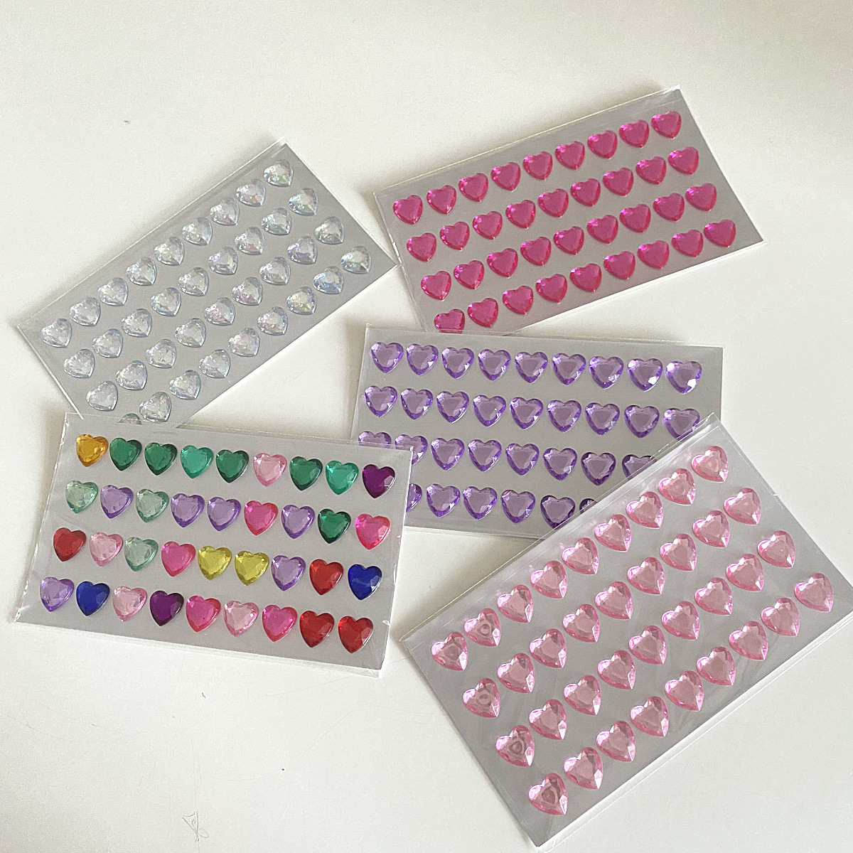 ins少女水晶爱心钻石贴纸亚克力桃心宝石贴diy日记手机壳diy装饰