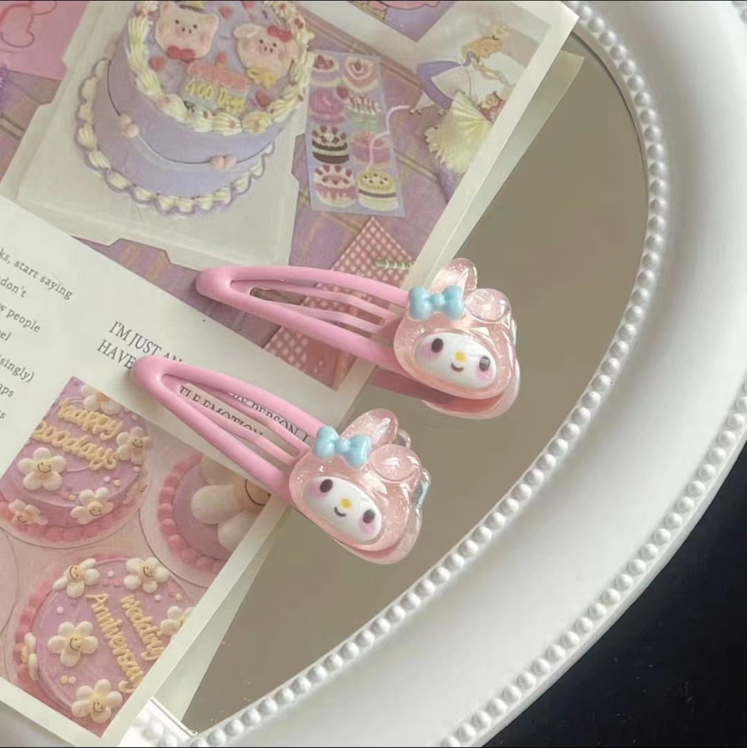 Sanrio Cute Transparent Bb Clip Cinnamoroll Babycinnamoroll Clow M Cartoon Student Girl Heart Bang Side Clip Japanese Barrettes