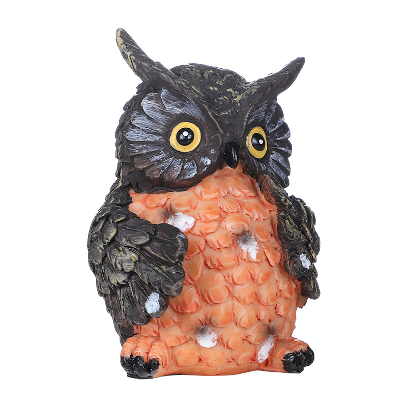 3 Pcs/set Halloween Decorations Cute Owl Resin Decorations Zakka Garden Outdoor Decoration Ornaments