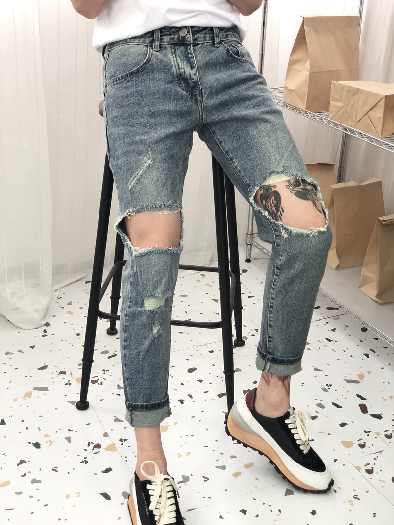 低腰乞丐裤图片