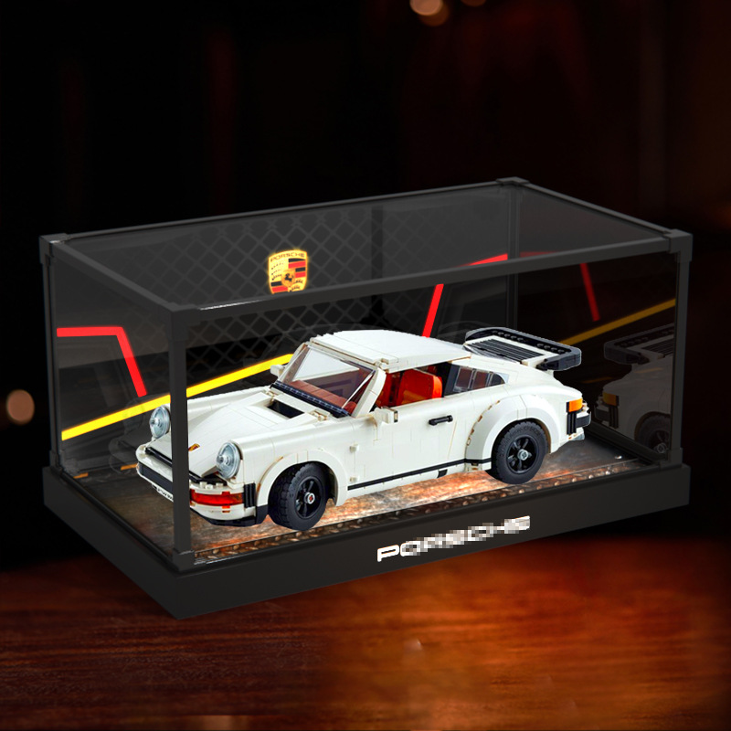 适用乐高10295保时捷911turbo积木模型玩具防尘罩子亚克力展示盒