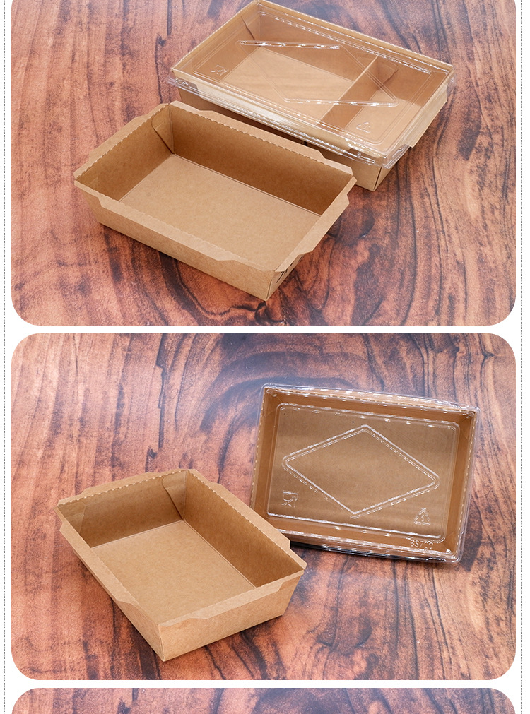 批发一次性牛皮纸餐盒外卖餐饮打包纸盒小吃炸鸡便当快餐纸质饭盒