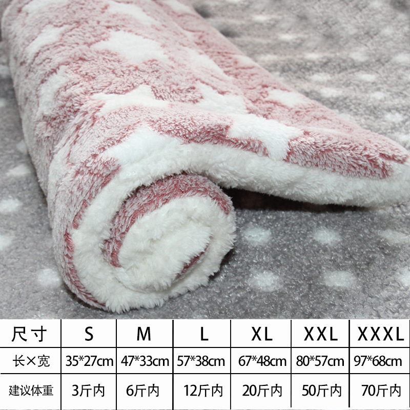 Pet Mat Thickened Winter Warm Cat Dog Blanket Pet Bed Doghouse Cathouse Dog Bed Factory Wholesale