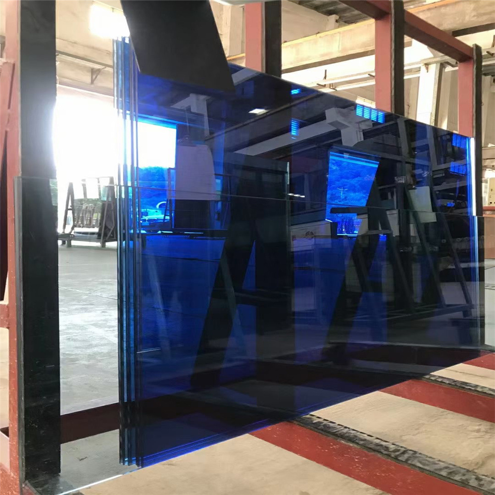 福特蓝玻璃 深蓝在线离线镀膜玻璃 蓝镀膜玻璃3mm4mm5mm大板-阿里巴巴