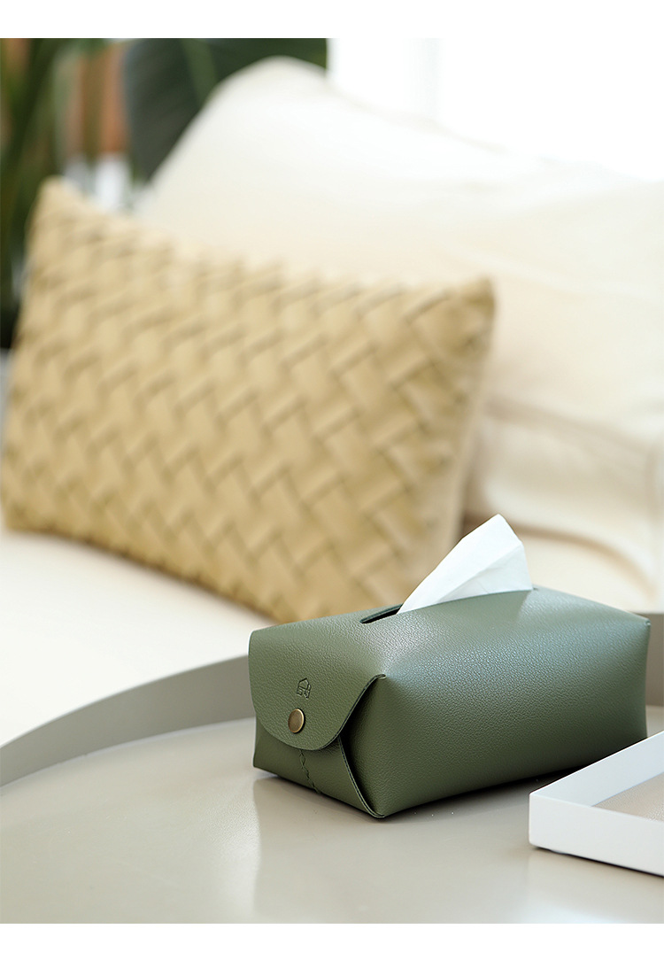 ins风皮质纸巾盒 现代简约车载抽纸盒 纸巾抽厕所客厅纸抽袋