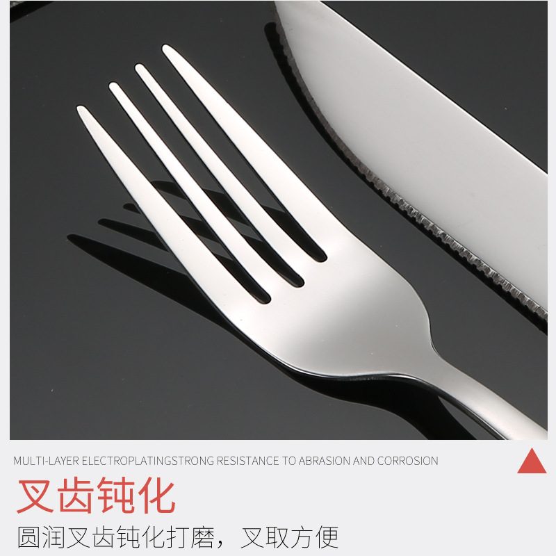 410 Stainless Steel Tableware Restaurant Creative Ceramic Handle Knife, Fork, Spoon, Tea Spoon Set Western Steak Knife and Fork