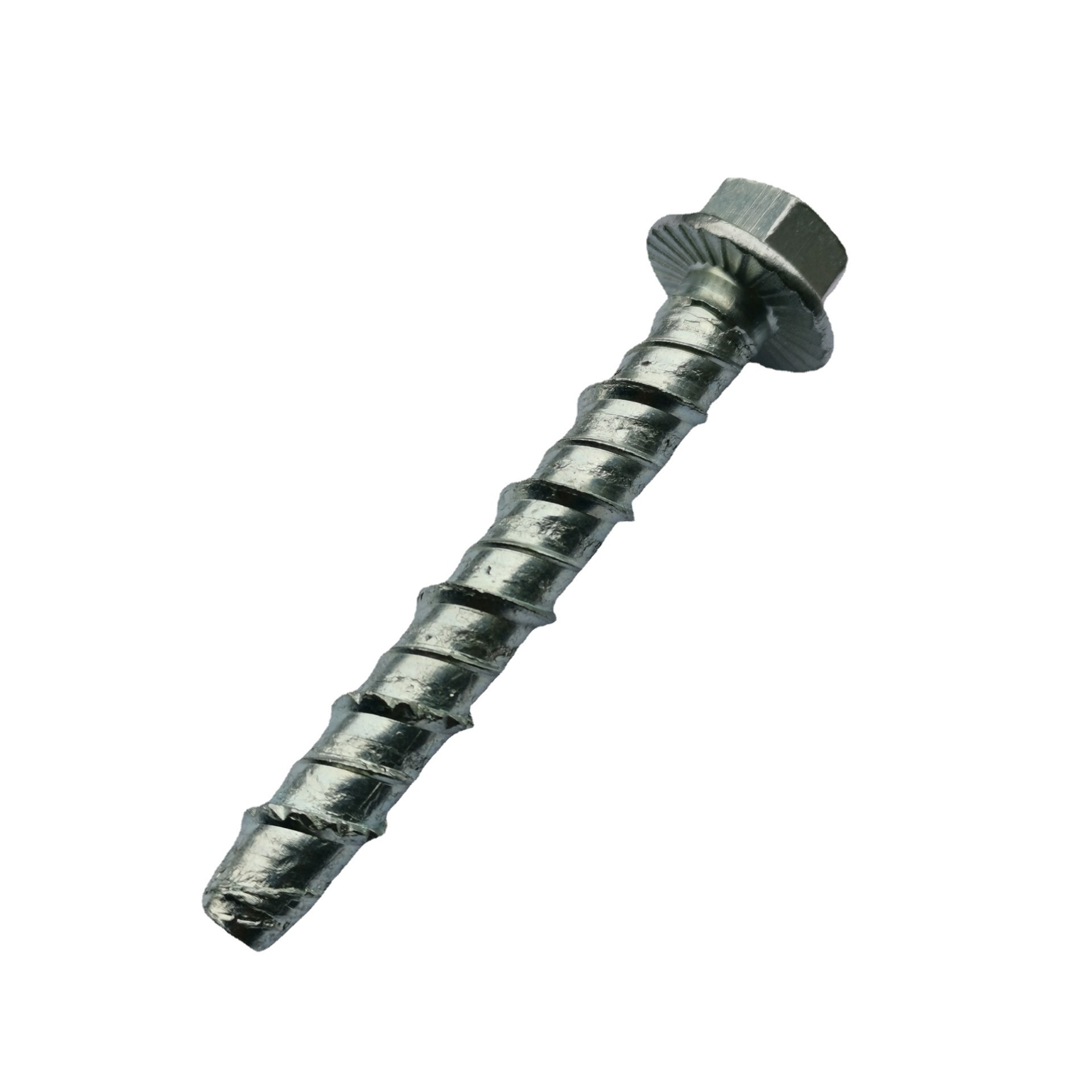 六角法兰头带垫混凝土螺纹自切锚栓钻水泥切底自攻锚栓膨胀螺丝钉