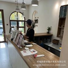 自然风化老榆木板材民宿酒店做旧吧台板实木整张桌面板阳台飘窗板