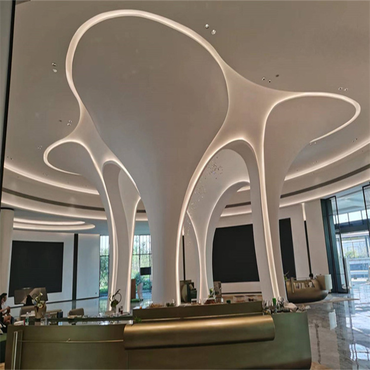 源头厂家室内grg构件 grg石膏异形材料 grg定制包柱天花吊顶造型