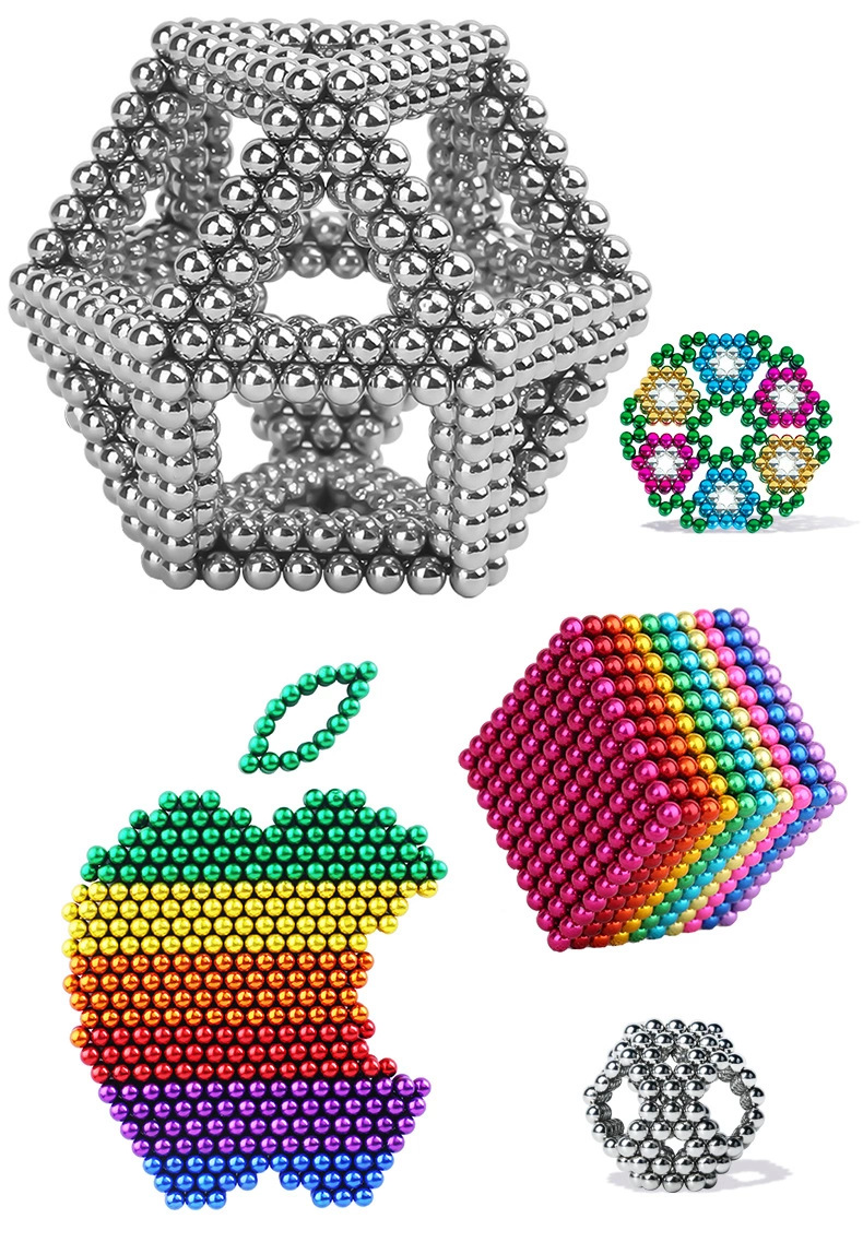 现货磁力球3mm216颗磁铁球彩色成人减压套装成人益智玩具巴克球.