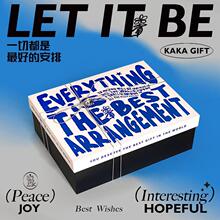盒生款蓝色英文简约韩版仪式感礼盒空盒盒装跨境代发