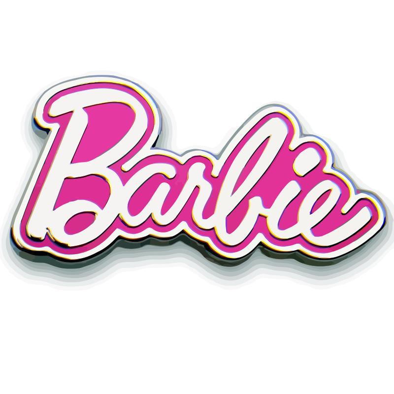 粉色barbie芭比娃娃胸针英文金属回忆童年合金背包珐琅徽章饰品