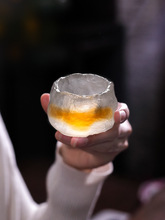 日式古法冰冻烧琉璃杯玻璃茶杯功夫茶主人杯单个杯纯手工小号