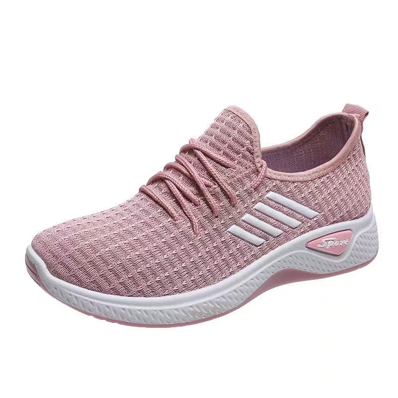 Sneaker Women's Casual Breathable Running Shoes New Spring and Autumn Low-Top Casual Shoes Women's Cloth Shoes Light White Shoes