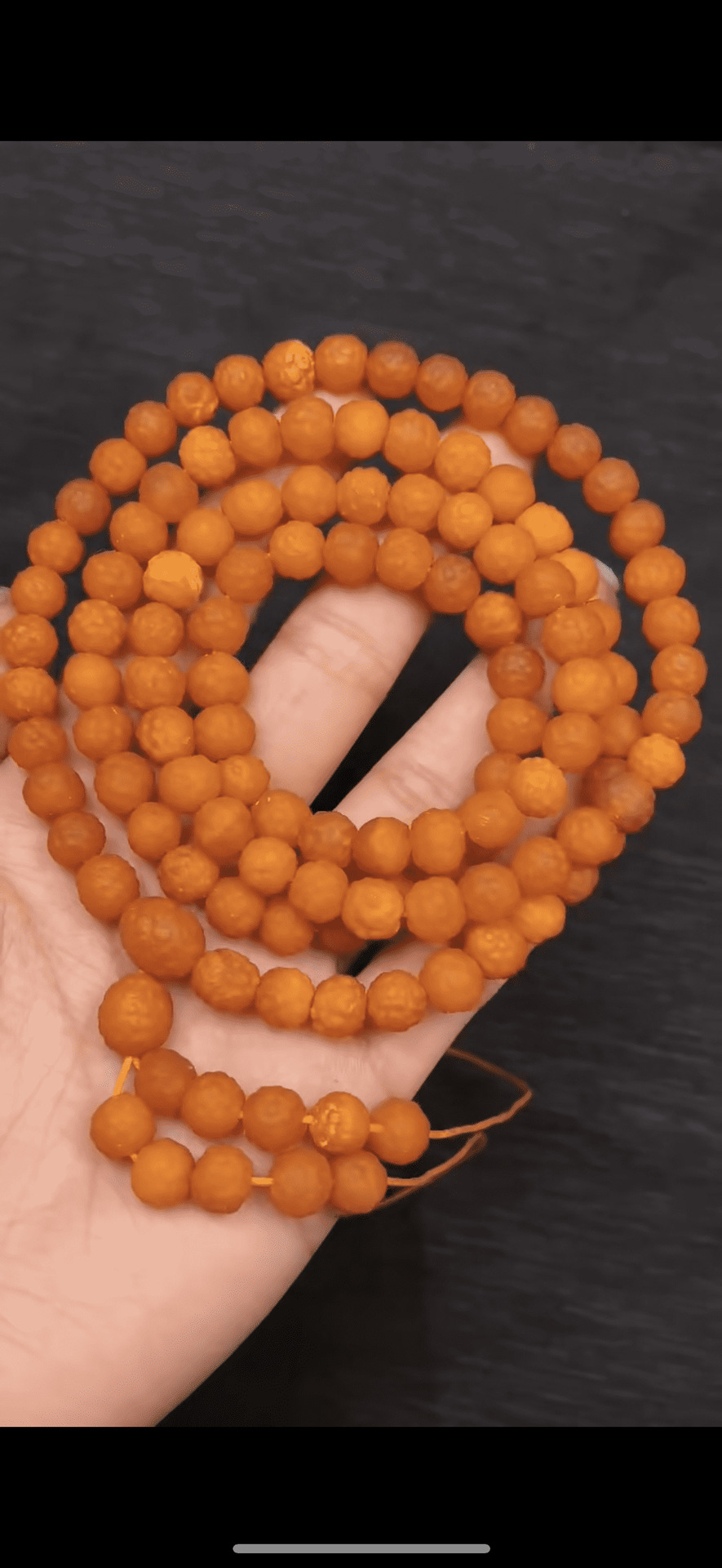 琥珀蜜蜡天然波罗地海古董海漂籽108佛珠 圆滚滚 蜡质浓郁饱满