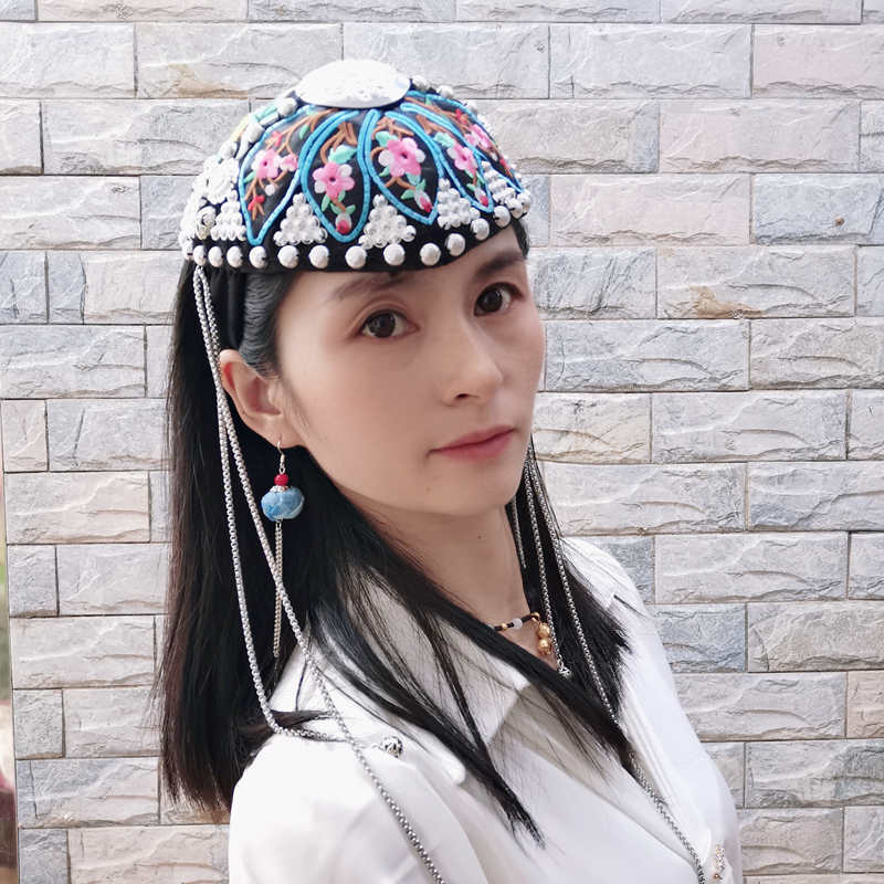 网红中国风绣花发箍夸张复古国潮重工刺绣头饰女宽边汉服搭配发箍