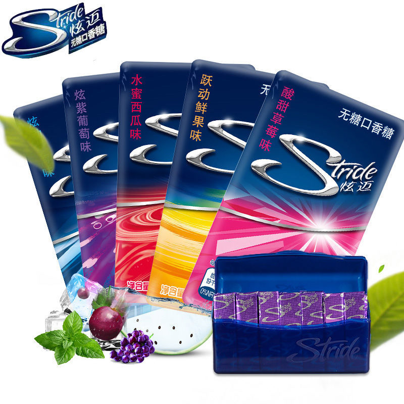 亿滋炫迈口香糖28片装口气清新薄荷糖冰淇淋香体木糖醇无糖泡泡糖