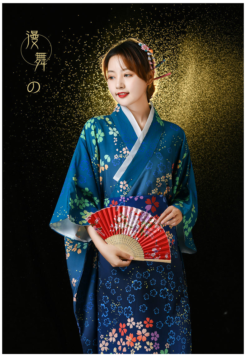 日本神明少女和服日本正装cos粉色改良浴衣日式振袖写真和服夏