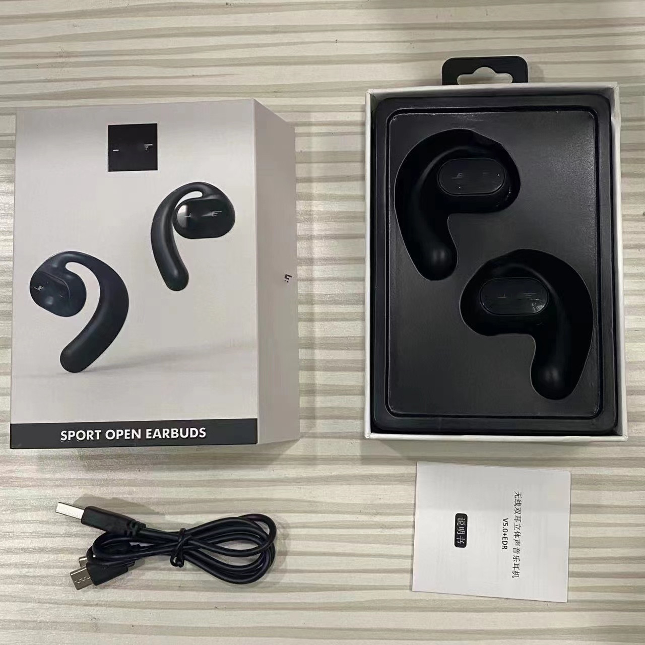 跨境新款sport open earbuds骨传导蓝牙耳机气传导超长待机商务耳