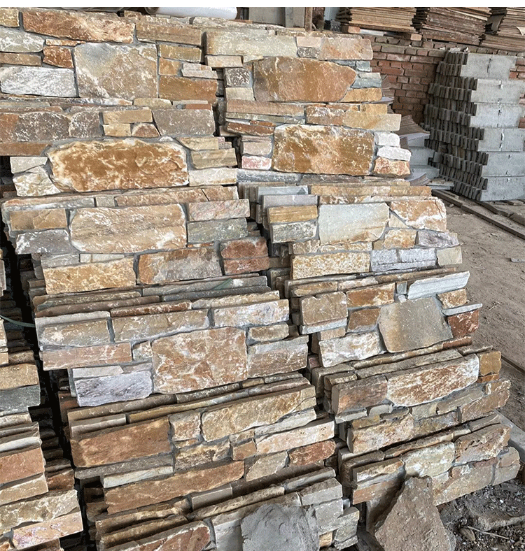 外墙文化石 景观墙文化石碎拼石 天然片石景墙民宿别墅文化石