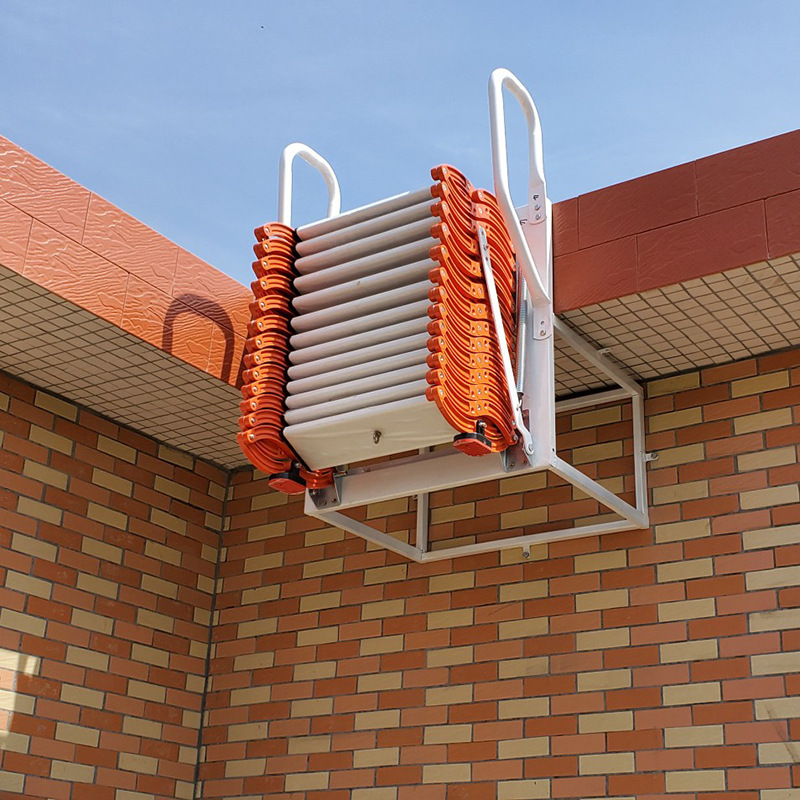 阁楼伸缩楼梯室外家用平台别墅复式隔层壁挂折叠升降小户型伸拉梯