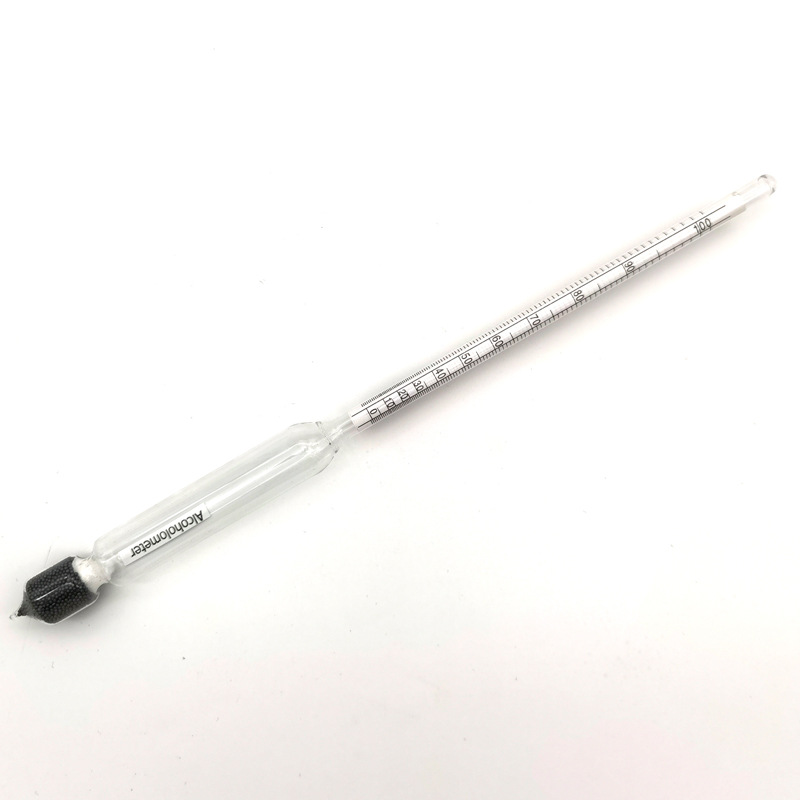 厂家供应单支酒精计0-100 精度酒精计密度计比重计酒精浓度计